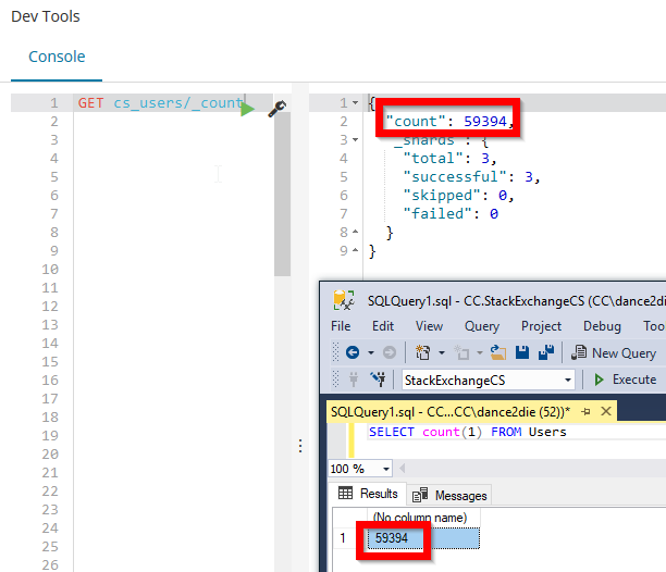 Verifying result of data import