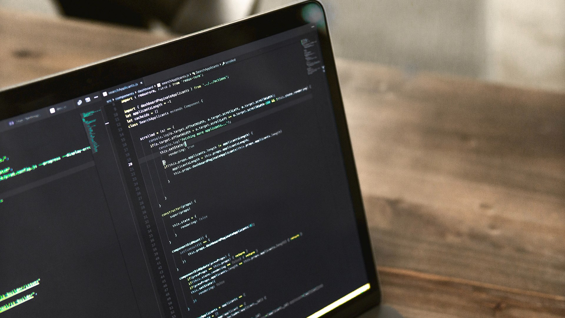 A compute screen with code on it